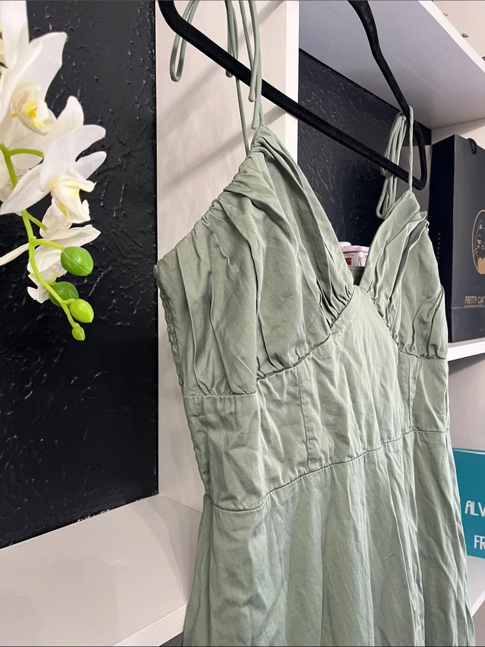 Light Sage Green Spaghetti Strap Maxi Dress - Casual Women's Dress